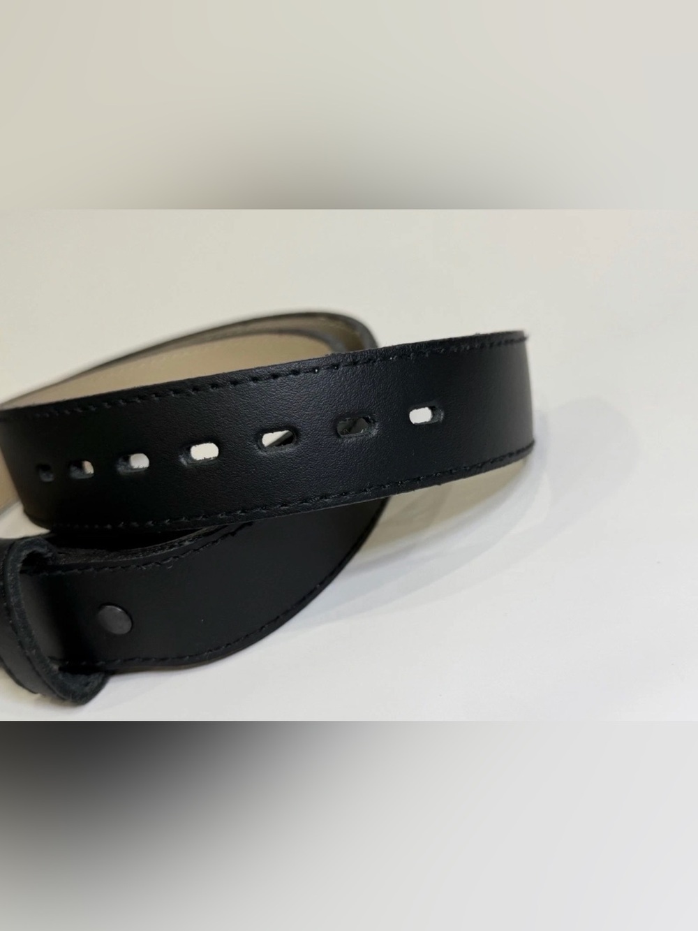 Men's Black Dress Belt Size 36 Silver Buckle Adjustable Classic Style - Picture 2 of 12